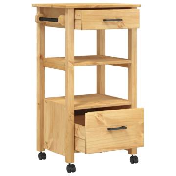 Kitchen Trolley MONZA | Solid Pine Wood | 48x40x90 cm