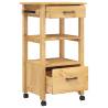 Kitchen Trolley MONZA | Solid Pine Wood | 48x40x90 cm