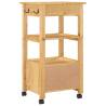 Kitchen Trolley MONZA | Solid Pine Wood | 48x40x90 cm