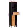 Bathroom Cabinet 38x33x160 cm - Solid Wood Acacia | HipoMarket