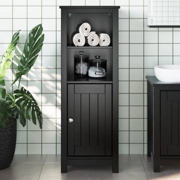 Bathroom Cabinet BERG Black - Solid Wood Pine 40x34x110 cm