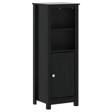 Bathroom Cabinet BERG Black - Solid Wood Pine 40x34x110 cm