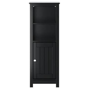 Bathroom Cabinet BERG Black - Solid Wood Pine 40x34x110 cm