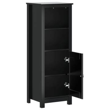 Bathroom Cabinet BERG Black - Solid Wood Pine 40x34x110 cm