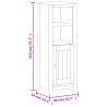 Bathroom Cabinet BERG Black - Solid Wood Pine 40x34x110 cm