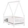 Kids Bed Frame White 70x140 cm | Solid Wood Pine Furniture