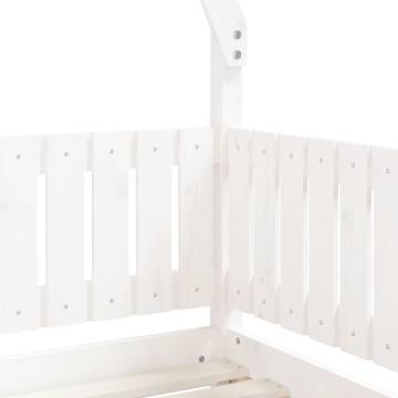 Kids Bed Frame White 70x140 cm | Solid Wood Pine Furniture