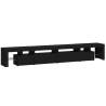 Stylish Black TV Cabinet with LED Lights - Hipomarket UK