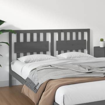 Grey Wooden Bed Headboard 165.5x4x100 cm | Hipomarket