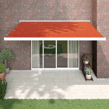 Retractable Awning Orange and Brown 4x3m | Durable & Stylish