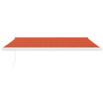 Retractable Awning Orange and Brown 4x3m | Durable & Stylish