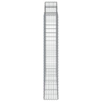 Buy Arched Gabion Baskets - 25 pcs Galvanised Iron 200x50x180 cm