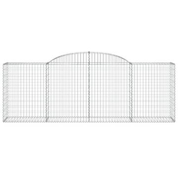 Arched Gabion Baskets - 12 pcs Galvanised Iron - Garden Barriers