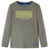 Kids' T-shirt with Long Sleeves Khaki 116 Size 116 (5-6y) 