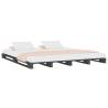 Pallet Bed Grey 160x200 cm - Solid Wood Pine | Hipo Market