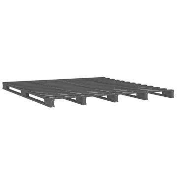 Pallet Bed Grey 160x200 cm - Solid Wood Pine | Hipo Market