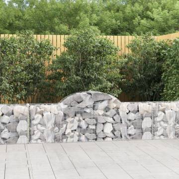 Arched Gabion Basket 200x30x60/80 cm - Galvanised Iron