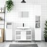 3 Piece Bathroom Furniture Set White Engineered Wood Colour white Number of 3 