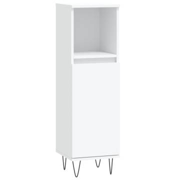 3 Piece Bathroom Furniture Set - White Engineered Wood