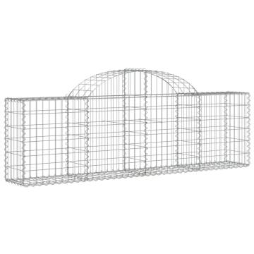 Arched Gabion Basket 200x30x60/80 cm - Galvanised Iron