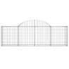 Arched Gabion Basket 200x30x60/80 cm - Galvanised Iron