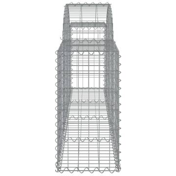 Arched Gabion Basket 200x30x60/80 cm - Galvanised Iron