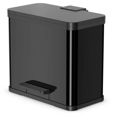 Hailo Oko Duo Pedal Bin 17L + 9L - Black Size L | Hipomarket