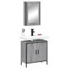 2 Piece Bathroom Furniture Set Grey Sonoma Engineered Wood Colour grey sonoma Number of 1 Number of Pieces 