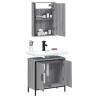 2 Piece Bathroom Furniture Set - Grey Sonoma Engineered Wood