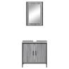 2 Piece Bathroom Furniture Set - Grey Sonoma Engineered Wood