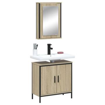 2 Piece Bathroom Furniture Set - Sonoma Oak | HipoMarket