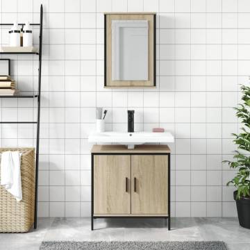 2 Piece Bathroom Furniture Set - Sonoma Oak | HipoMarket