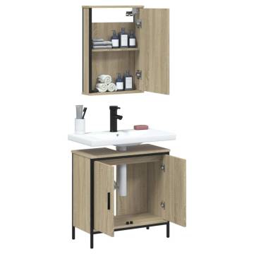 2 Piece Bathroom Furniture Set - Sonoma Oak | HipoMarket