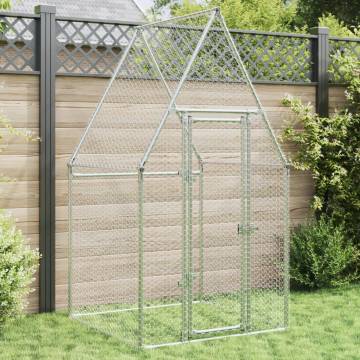 Chicken Cage Silver 100x100x190 cm | Galvanised Steel