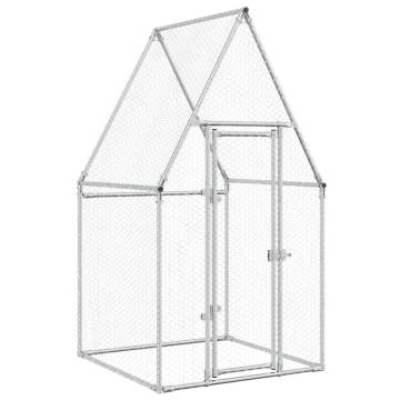 Chicken Cage Silver 100x100x190 cm | Galvanised Steel