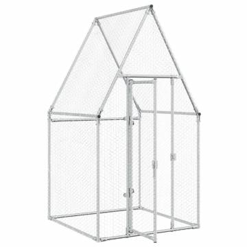 Chicken Cage Silver 100x100x190 cm | Galvanised Steel