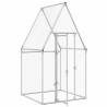 Chicken Cage Silver 100x100x190 cm | Galvanised Steel