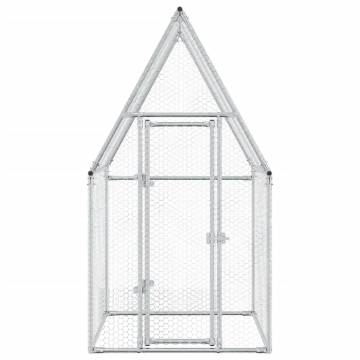 Chicken Cage Silver 100x100x190 cm | Galvanised Steel