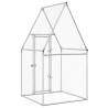 Chicken Cage Silver 100x100x190 cm | Galvanised Steel