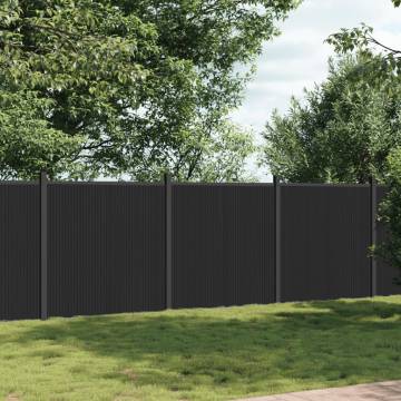 Durable Grey WPC Fence Panel 526x186 cm for Privacy & Security