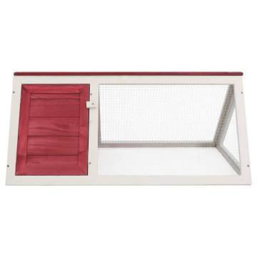 Deluxe Red Wood Rabbit Cage for Small Animals