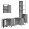 4 Piece Grey Sonoma Bathroom Furniture Set - Space Saving Design