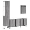 4 Piece Grey Sonoma Bathroom Furniture Set - Space Saving Design