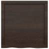 Table Top Dark Brown Solid Oak 60x60 cm | Hippomarket