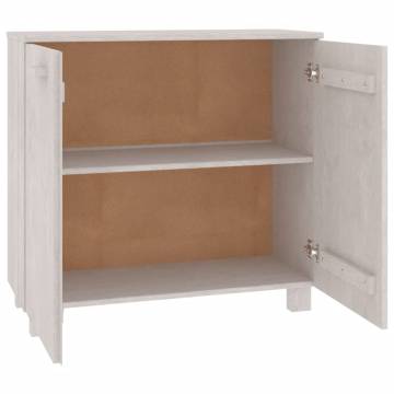 Sideboard HAMAR White - Solid Pine Wood 85x35x80 cm