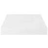 Stylish High Gloss White Floating Wall Shelves - 2 pcs