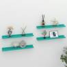 Blue Wall Shelves - Set of 4 | Stylish Storage Solution