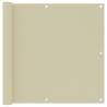 Balcony Screen Cream 90x500 cm Oxford Fabric Colour cream Size 90 x 500 cm Quantity in Package 1 