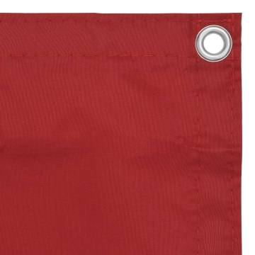 Red Oxford Fabric Balcony Screen - 75x500 cm Privacy Solution