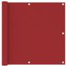 Balcony Screen Red 90x300 cm Oxford Fabric Colour red Size 90 x 300 cm Quantity in Package 1 